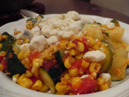Zuchinni & Corn Saute - gluten free recipe