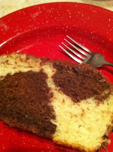 slice of gluten free Marble Cake